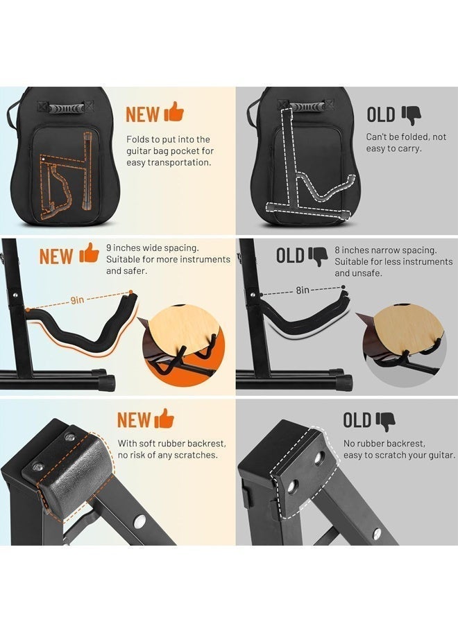 Guitar Stand ,Portable Folding A frame Floor Universal Metal Guitar Stand for Acoustic Classical Electric Bass Guitars Banjo Ukulele - Image 2